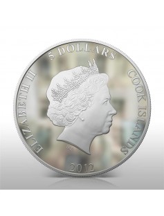 Cook Islands 2012 5$ Adventures of Buratino Papa Karlo Pinocchio 1Oz Silver Coin