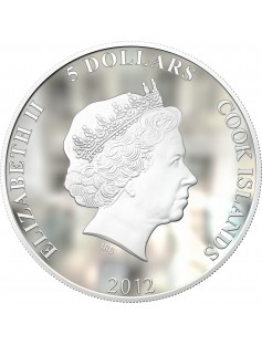 Cook Islands 2012 5$ Adventures of Buratino Papa Karlo Pinocchio 1Oz Silver Coin