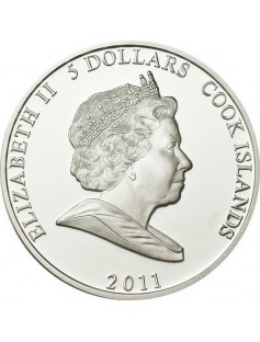 Cook Islands 2011 5$ cartoon Cheburashka 1 Oz Silver Coin Schapoklak MINTAGE2000