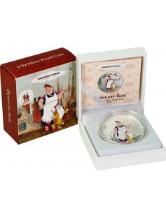 Cook Islands 2011 5 $ cartoon Karlsson on the Roof Freken Bok 1 Oz Silver Coin
