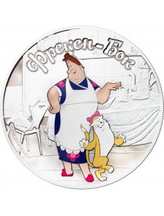 Cook Islands 2011 5 $ cartoon Karlsson on the Roof Freken Bok 1 Oz Silver Coin