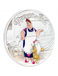 Cook Islands 2011 5 $ cartoon Karlsson on the Roof Freken Bok 1 Oz Silver Coin