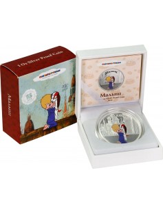 Cook Islands 2011 5$ cartoon Karlsson on the Roof 1Oz Silver Coin Malish LIMITED