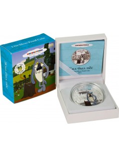 Cook Islands 2011 5$ cartoon Once Upon a Dog - Wolf 1Oz Silver coin LIMITED