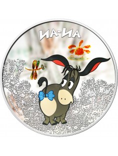 Cook Islands 2011 5$ cartoon Winnie Pooh Eeyore (Ia-Ia) 1 Oz Silver Coin LIMITED