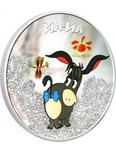Cook Islands 2011 5$ cartoon Winnie Pooh Eeyore (Ia-Ia) 1 Oz Silver Coin LIMITED