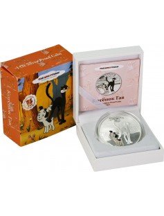 Cook Islands 2011 5 $ The kitten named Woof - Doggie 1 Oz Siver Coin