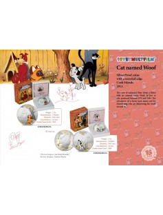 Cook Islands 2011 5 $ The kitten named Woof - Kitten 1 Oz Siver Coin