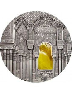 Palau 2015 $50 Tiffany Alhambra de Granada 1kg Silver Coin