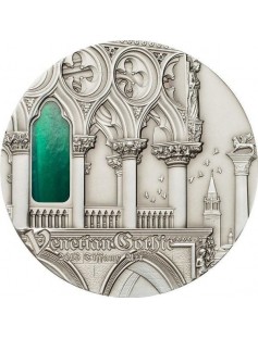 Palau 2013 $10 TIFFANY ART VENETIAN GOTHIC 2 Oz .999 Silver Coin
