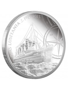Niue 2015 $2 RMS Lusitania-Famous British Ocean Liner 1 Oz Silver Proof Coin