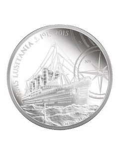 Niue 2015 $2 RMS Lusitania-Famous British Ocean Liner 1 Oz Silver Proof Coin