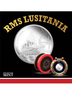Niue 2015 $2 RMS Lusitania-Famous British Ocean Liner 1 Oz Silver Proof Coin