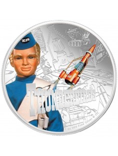 Niue 2015 $2 Thunderbirds - Thunderbird 3 Alan Tracy 1 Oz Silver Proof Coin