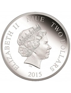 Niue 2015 $2 Thunderbirds - Thunderbird 3 Alan Tracy 1 Oz Silver Proof Coin