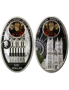 Niue 2010 - 2011 Gothic Cathedrals 8 x 1$ Silver Coin Set MINTAGE 150 SETS ONLY