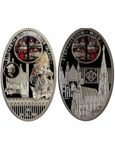 Niue 2010 - 2011 Gothic Cathedrals 8 x 1$ Silver Coin Set MINTAGE 150 SETS ONLY