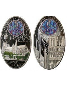 Niue 2010 - 2011 Gothic Cathedrals 8 x 1$ Silver Coin Set MINTAGE 150 SETS ONLY