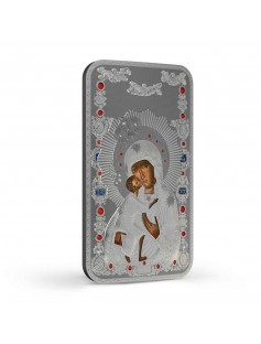 Niue Islands 2013 2$ icon Mother of God Feodorovskaja HighRelief 1oz Silver Coin