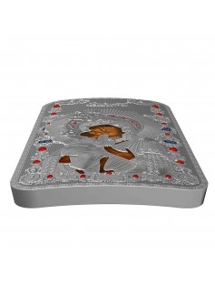 Niue Islands 2014 2$ icon Mother of God Feodorovskaja HighRelief 1oz Silver Coin