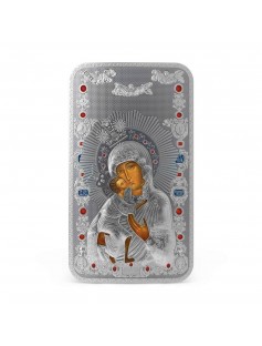 Niue Islands 2014 2$ icon Mother of God Feodorovskaja HighRelief 1oz Silver Coin