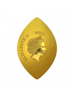 Niue 2014 $2 Icon World Heritage St. Peter in Glory Gold Gilded 1 Oz Silver Coin