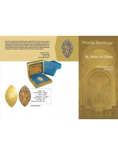 Niue 2014 $2 Icon World Heritage St. Peter in Glory Gold Gilded 1 Oz Silver Coin