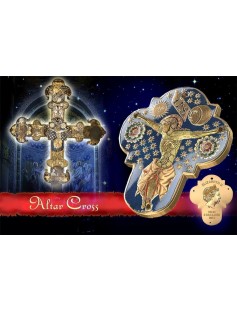 Niue 2015 $2 Icon World Heritage Altar Cross 1 Oz Silver Coin Gilded *ONLY 999*