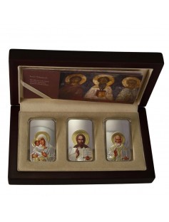 Niue 2012 3x2$ Orthodox Series Triptych icon Holy TRIPTIH 3x1oz Silver Coin Set