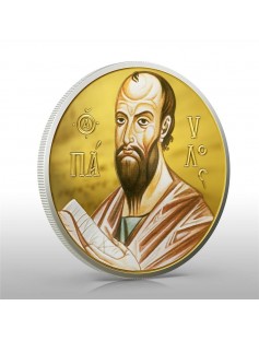 Niue 2010 2$ Apostles Peter and Paul 24K GOLD Plated icon 2x 1oz Silver Coin Set