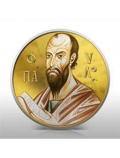 Niue 2010 2$ Apostles Peter and Paul 24K GOLD Plated icon 2x 1oz Silver Coin Set