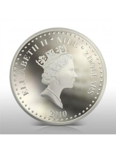 Niue 2010 2$ Apostles Peter and Paul 24K GOLD Plated icon 2x 1oz Silver Coin Set