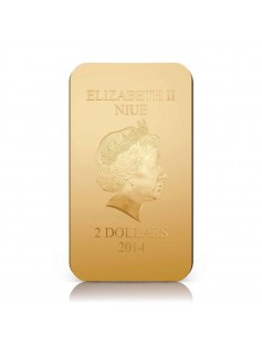 Niue Islands 2014 2$ icon Faith Hope Love and Sophia Gold Gilded 1oz Silver Coin