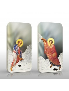 Fiji 2012 2x2$ Orthodox Series MOSES icon Holy 2x1oz Silver Coin Set Convex Shap