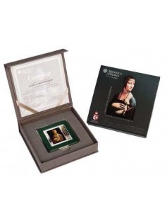 Niue 2012 1$ Masterpieces of Renaissance LADY WITH AN ERMINE Silver Gilded Coin