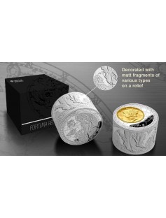 Niue 2013 $50 Fortuna Redux Mercury unique Cylinder Shaped 6Oz Proof Silver Coin