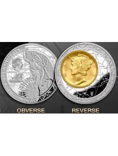 Niue 2013 $50 Fortuna Redux Mercury unique Cylinder Shaped 6Oz Proof Silver Coin