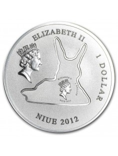 Niue 2012 2x1$ Devine Sculptures Cupid & Psyche 1 Oz Limited Silver Coin