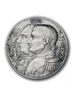 Niue 2012 2x5$ War of 1812 Kutusow - Napoleon High Relief 2x 2Oz Silver Coin Set