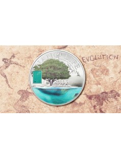 Cook Islands 2015 $10 Nano Life The Evolution Nano Chip Proof 50g Silver Coin