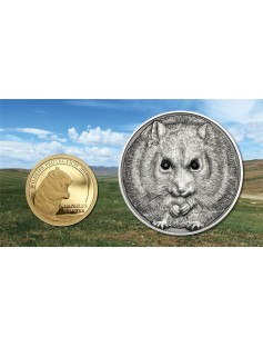 Mongolia 2015 500 Togrog Wildlife Protection Campbell's Hamster Proof Gold Coin