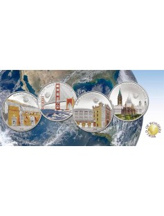 Palau 2013 5$ World of Wonders VIII PARLIAMENT HILL Ottawa Proof Silver Coin