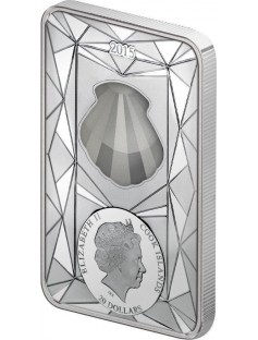 Cook Islands 2015 20$ Luxury Line IV Crystal Shell 100g Proof Silver Coin