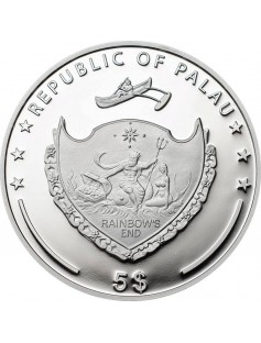 Palau 2013 5$ World of Wonders VII Series Namdaemun .925 Proof Silver Coin