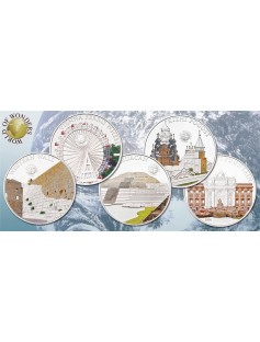 Palau 2012 5$ World of Wonders VI Vienna Ferris Wheel Silver Coin LIMIT 2500