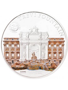 Palau 2012 5$ World of Wonders VI Trevi Fountain Silver Coin LIMIT 2500