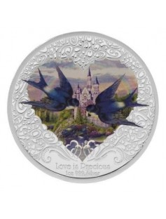 Niue 2013 $2 Love is Precious Blue Swallows .999 proof 1 oz Silver Coin