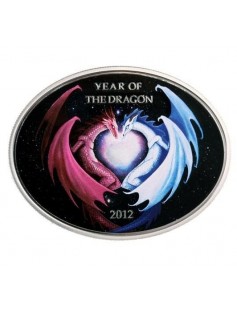 Niue 2012 1$ Lunar Calendar year of the Dragon Love Dragon Silver Coin