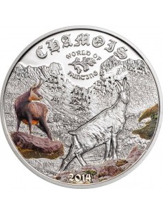 Cook Islands 2014 $2 World of Hunting III - Chamois 1/2 Oz Proof Silver Coin