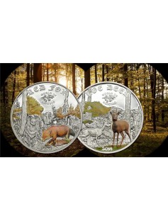 Cook Islands 2014 $2 World of Hunting II - Roe Deer 1/2 Oz Proof Silver Coin